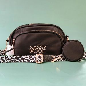 Sassy Woof “Baby Got Black” Crossbody Bag & “Moo Moo” Strap